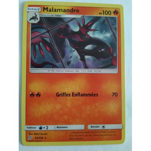 Carte Pokémon Française Rare 34 /236 Malamandre Harmonie Des Esprits