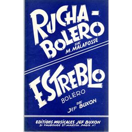 Partition Accordéon 2 Boléros "Rucha-Bolero" Et "Estrebo"
