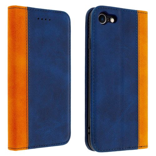 Housse Iphone Se 2022 / 2020 Et 8 / 7 Rangement Carte Fonction Support Bleu Nuit