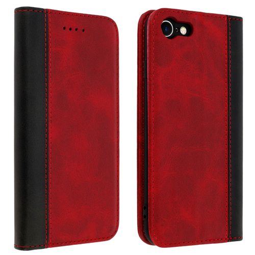 Housse Iphone Se 2022 / 2020 Et 8 / 7 Rangement Carte Fonction Support Rouge