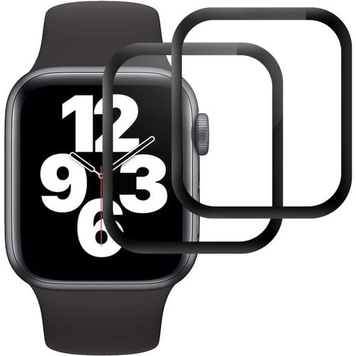 Verre Trempé Pour Apple Watch Series 7 45mm Lot De 2 Film Protection Pour Apple Watch Series 7 45mm Protecteur D'écran 3d Couverture Complète Dureté 9h Sans Bulles Ultra Transparent