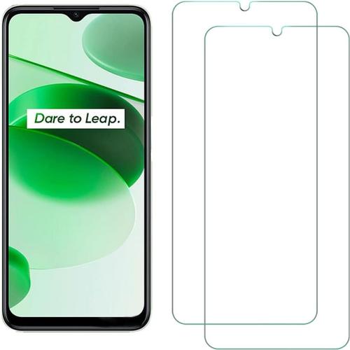 2pack, Verre Trempé Pour Realme C35, Compatible Avec Realme C35 6.6"" Film Protection Écran, 9h Dureté , Anti Rayures , Haute Définition