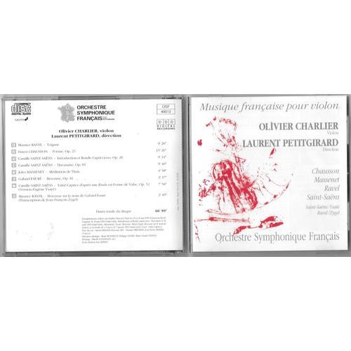 Olivier Charlier Violon Orchestre Symphonique Français Dir Laurent Petitgirard