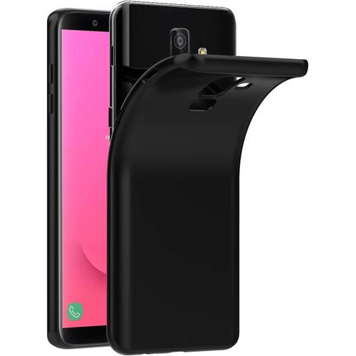 Coque Gel Noir Pour Samsung Galaxy J8 2018, Ultra Fine 0.33mm, Silicone Tpu Haute Résistance Et Flexibilité