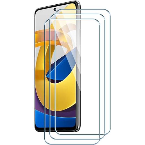 3 Pièces Protecteur D'écran Pour Xiaomi Poco M4 Pro 5g Transparent Verre Trempé Ultra Hd Clair Glass Protecteur Vitre Film Protection Membrane For Xiaomi Poco M4 Pro 5g