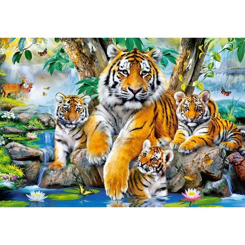Puzzle 1000 Pièces Tigers By The Stream