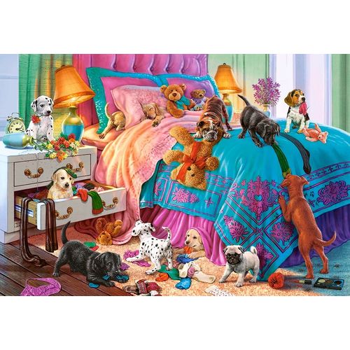 Puzzle 1000 pièces Naughty Puppies