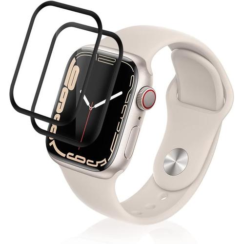 2 Pièces Protection Écran Pour Apple Watch Series 7 41mm, Couverture Full Film Protection En Ultra Clair Résistant Aux Rayures Pour Apple Watch Series 7 41mm