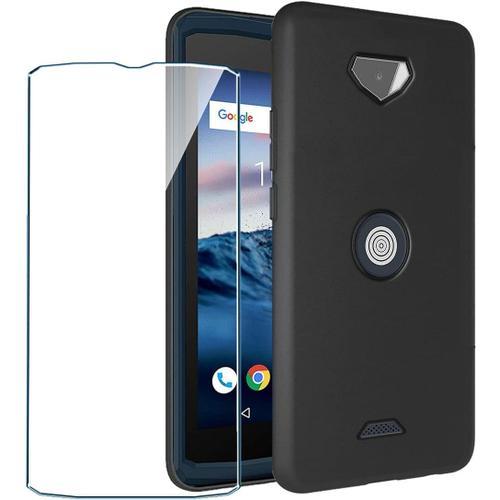 Coque Pour Crosscall Core X3 Cover + 1x Film De Verre Trempé - Silicone Bumper Noir Gel Tpu Souple Housse Etui Protection Case 5.00""