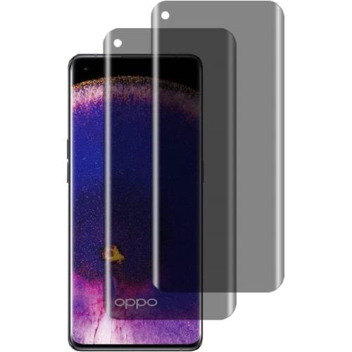 2 Pièces Verre Trempé Anti Espion Avec Oppo Find X5 Pro-Anti Spy Film De Protection Dureté 9h, Privacy Film Protection Écran, 3d Vitre Protecteur Filtre Confidentialité