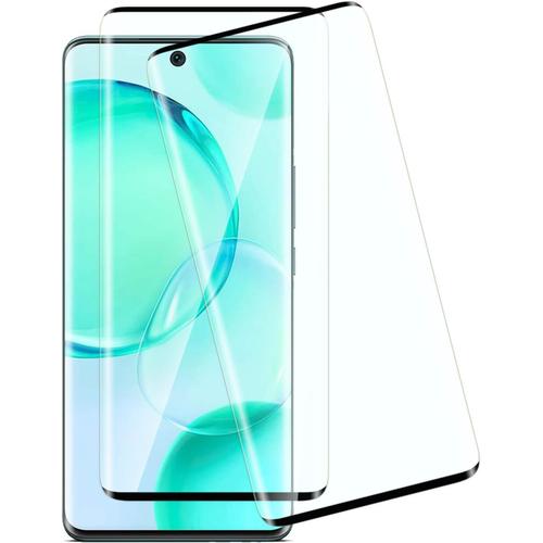 Verre Trempé Compatible Avec Huawei Nova 9/Honor 50, 2 Pièces ,3d Incurvé Couverture Complète,9h Dureté,Anti-Rayures,Sans Bulles,Hd,Protection Écran Pour Huawei Nova 9/Honor 50