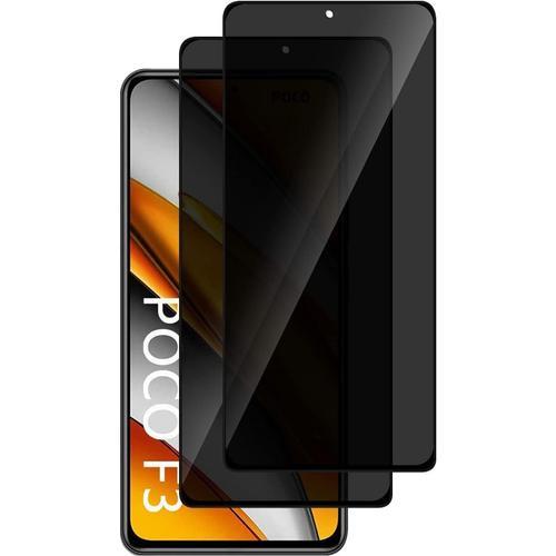 2 Pièces Verre Trempé Anti Espion Avec Xiaomi Poco F3/Redmi K40-Anti Spy Film De Protection Dureté 9h, Privacy Film Protection Écran, 3d Vitre Protecteur Filtre Confidentialité