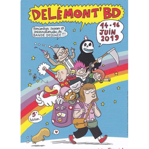 Carte Postale Mandel Lisa Festival Bd Delémont 2019 (Hp Brune Platine Nini Patalo