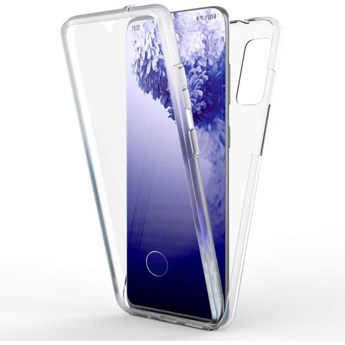 360 Degrés Housse Compatible Avec Samsung Galaxy S20 Ultra Coque, Transparent Full-Cover Etui Clair Protection D'ecran Avant & Arrière Hardcase, Anti-Choc Couverture Rigide Clear Case Integrale