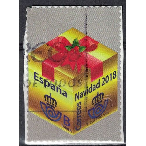 Espagne 2018 Oblitéré Used Christmas Noël Emballage Cadeau Su