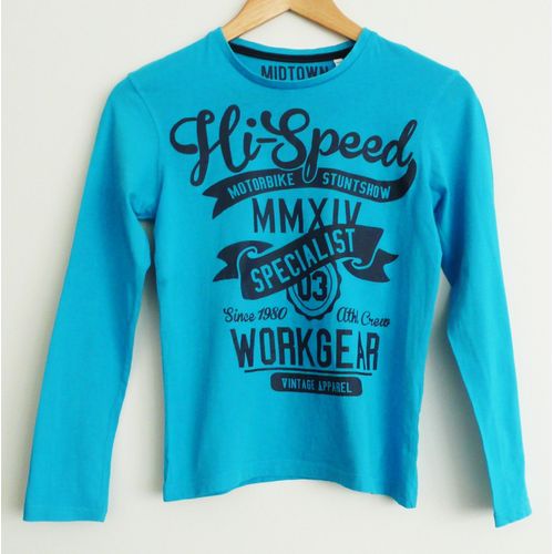 T Shirt Manches Longues Bleu. C&a. Coton. Taille 10 Ans