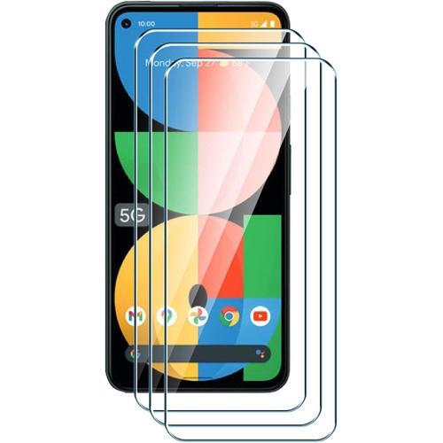 3 Pièces Protecteur D'écran Pour Google Pixel 5a 5g Transparent Verre Trempé Ultra Hd Clair Glass Protecteur Vitre Film Protection Membrane For Google Pixel 5a 5g