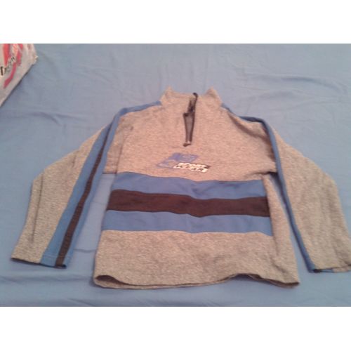 Pull Sweat Gris-Bleu Sportwear Taille 12 Ans .
