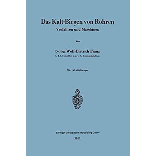 Das Kalt-Biegen Von Rohren