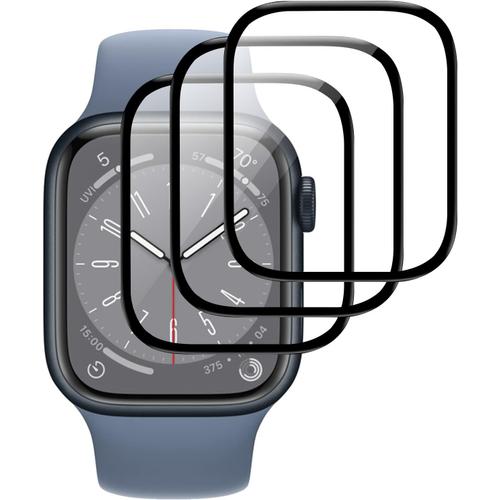 3 Pièces Protection Écran Pour Apple Watch Series 8 41mm/Series 7 41mm Verre Trempé, Anti-Rayures Haut Définition Protection Pour Apple Watch Series 8/7 41mm