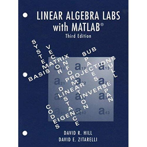 Linear Algebra Labs With Matlab