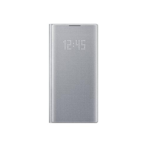 Samsung Led View Cover Ef-Nn970 - Étui À Rabat Pour Téléphone Portable - Tissu - Argent - Pour Galaxy Note10, Note10 (Unlocked)