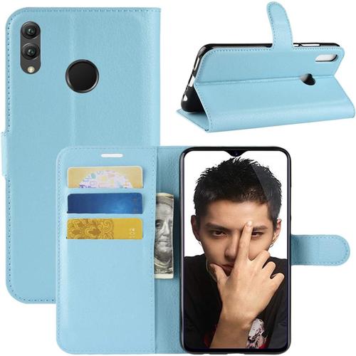 Coque Huawei Honor 8x, Premium Pu Cuir Portefeuille Étui De Protection Flip Case Cover Pour Huawei Honor8x / Honor View 10 Lite Bleu