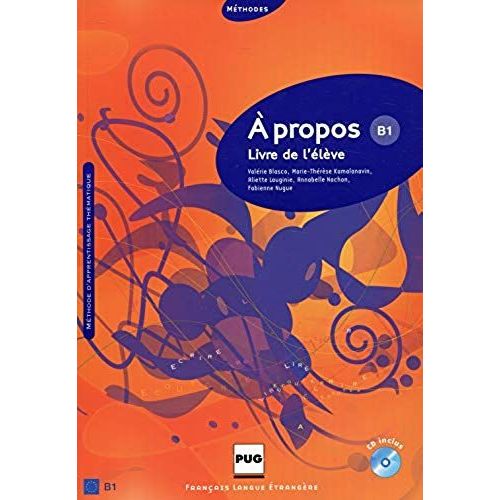 A Propos B1 - Livre De L'élève (1 Cd Audio)