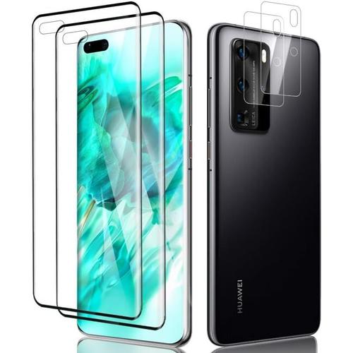 2+2 Pieces For Tempered Glass Screen Protector Huawei P40 Pro Camera Protection, Screen Film For Huawei P40 Pro Tempered Glass, 9h Screen Protector, Anti-Bubble, Ultra Clear For Huawei P40