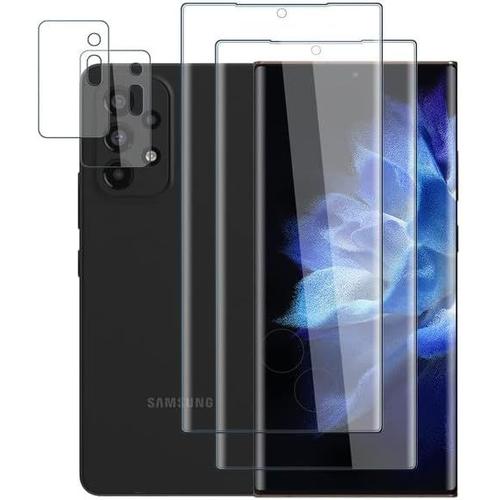 2+2 Pièces Pour Film De Protection Samsung Galaxy Note 20 Ultra 5g Protection D'appareil Photo En Verre Trempé, Dureté 9h Pour Film Trempé Note 20 Ultra, Pour Film Note 20 Ultra, Anti-Rayures Pour Protecteur D'écran Note 20 Ultra