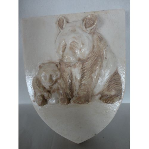 Blason Panda Et Son Petit Avec Accroche