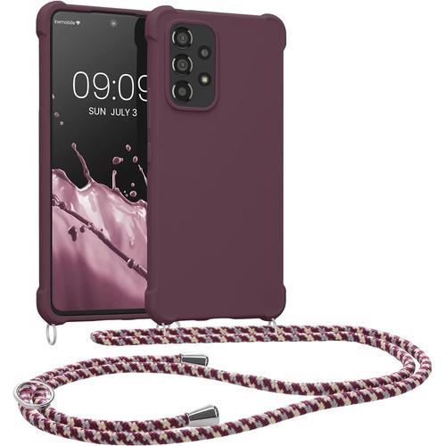 Case Kompatibel Mit Samsung Galaxy A53 5g Hülle - Cover Mit Kordel Zum Umhängen - Schutzhülle Bordeaux Violett