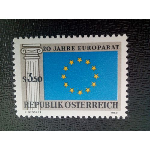 Timbre Autriche Yt 1122 Conseil De L'europe, 20e Anniversaire 1969 ( 120812 )