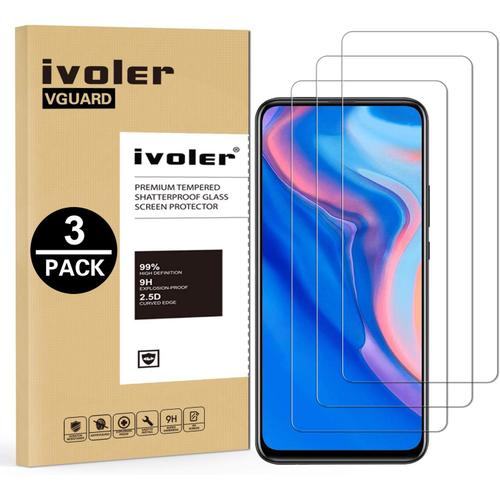 3 Pièces Film De Protection En Verre Trempé Pour Huawei P Smart Z / Huawei P Smart Pro 2019 / Honor 9x / Honor 9x Pro, Film De Protection D'écran En Verre Trempé Écran En Verre Trempé