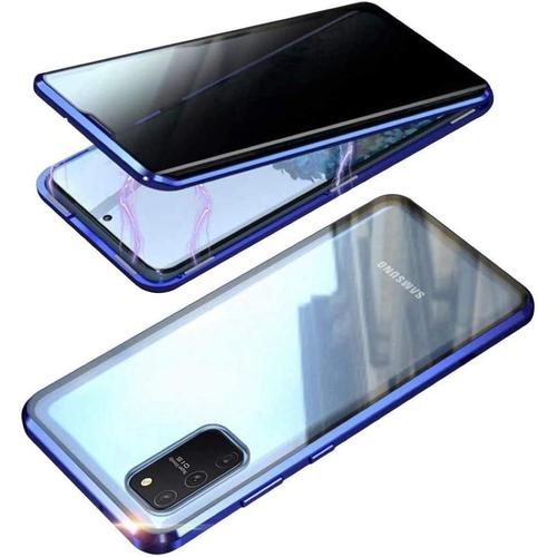 Anti-Peep Magnetic Adsorption Case For Samsung Galaxy S10 Lite / A91 Anti-Spy Mobile Phone Case 360 Degree Protective Case Private Screen Protection Double-Sided Tempered Glass Anti-Spy Metal Flip