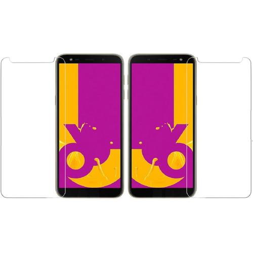 Compatible Avec Samsung Galaxy J6 2018 Verre Trempé, Lot De 2 Films De Protection Durs, Film Trempé, Protecteur D'écran, Film Dur, Film De Protection En Verre, Verre D'affichage, 9h