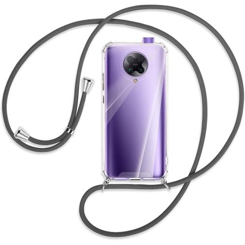 Chaîne De Téléphone Portable Compatible Avec Xiaomi Poco F2 Pro, Redmi K30 Pro/Ultra 6,67'' - Gris Foncé - Étui Pour Smartphone À Accrocher Autour Du Cou - Coque En Tpu Résistante Aux Chocs