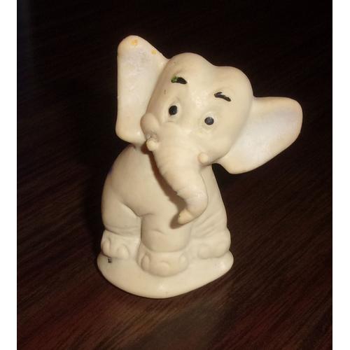 Figurine Vintage Éléphant En Caoutchouc - Chicco