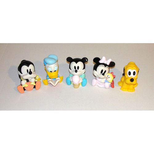 Mickey Minnie Dingo Donald Et Pluto Lot 5 Figurines Pouet Baby Disney