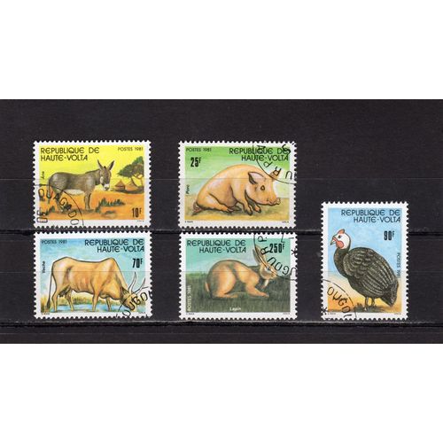Timbres-Poste De Haute-Volta (Animaux DÉlevage)