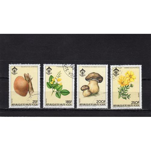 Timbres-Poste De Haute-Volta (Flore Et Champignons Locaux)