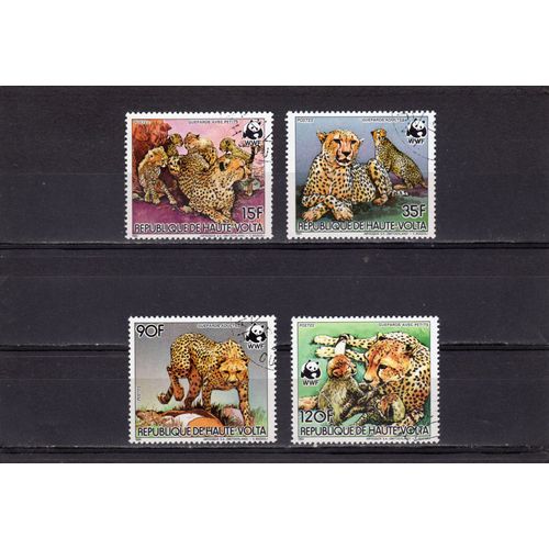 Timbres-Poste De Haute-Volta (Guépards)
