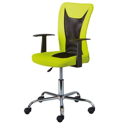 Paris Prix - Fauteuil De Bureau "Gaspard" 89-99cm Vert & Noir