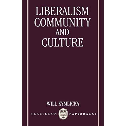 Liberalism, Community, And Culture