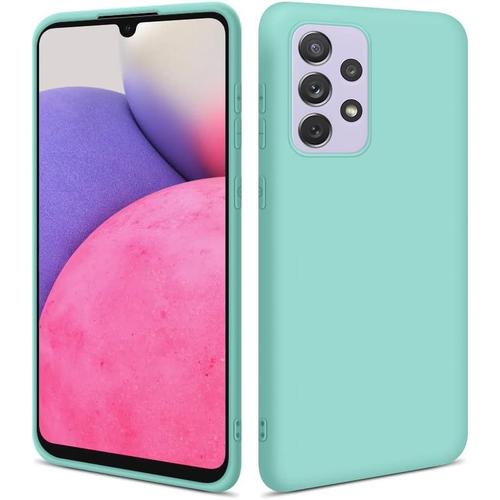 Coque Pour Samsung Galaxy A33 5g Anti-Poussière - Coque De Protection En Silicone Tpu De Qualité Supérieure - Résistant Aux Rayures, Aux Chocs Et Aux Chutes - Protection D'écran Pour Appareil Photo - Ajustement Parfait - Fin Mat - Turquoise