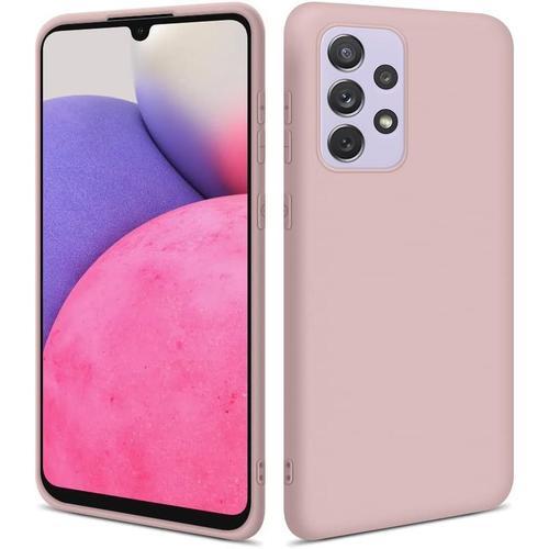 Coque Pour Samsung Galaxy A33 5g Anti-Poussière - Coque De Protection En Silicone Tpu De Qualité Supérieure - Résistant Aux Rayures, Aux Chocs Et Aux Chutes - Protection D'écran Pour Appareil Photo - Ajustement Parfait Fin Mat - Vieux Rose