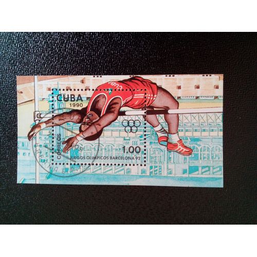 Timbre Cuba Yt Bf 118 Jeux Olympiques D'été De 1992 - Barcelone 1990 ( 14812 )