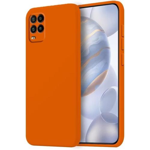 Coque Pour Xiaomi Mi 10 Lite 5g, 6,57"" Coque De Protection En Silicone Tpu Liquide Avec Protection Contre Les Chutes, Housse En Silicone Anti-Rayures Et Antidérapante Orange