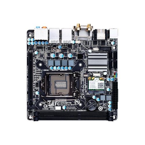 Gigabyte GA-H87N-WIFI - 1.0 - carte-mère - mini ITX - Socket LGA1150 - H87 Chipset - USB 3.0 - Wi-Fi(n), Bluetooth, 2 x Gigabit LAN - carte graphique embarquée (unité centrale requise) - audio HD...