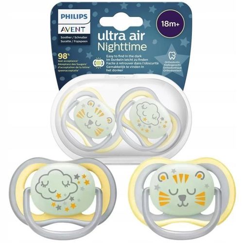 Philips Avent Scf376/01 Ultra Nighttime Dummies 18m+